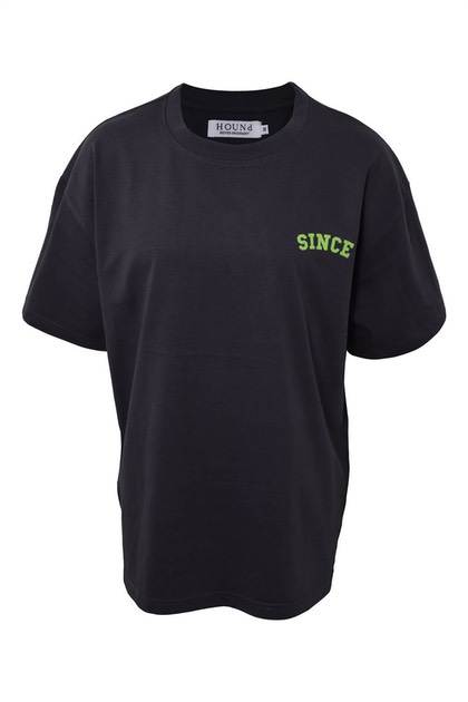 Hound T-shirt - mørkegrå/lime